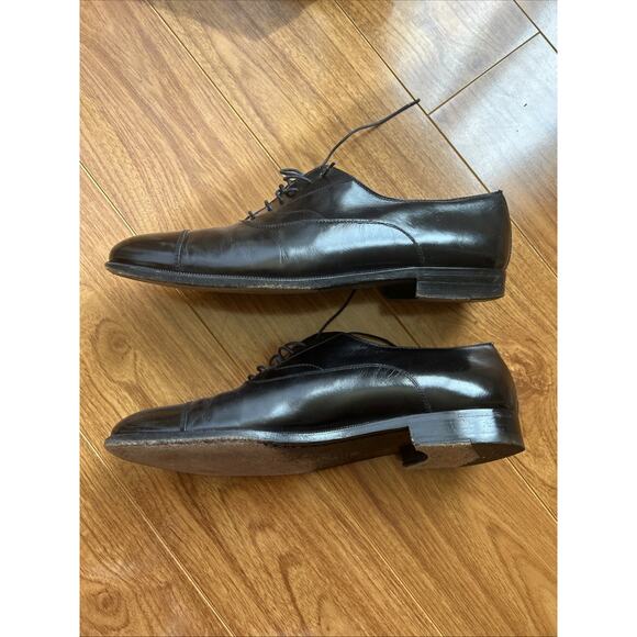 Salvatore Ferragamo Mens Padova Oxford Size 8.5 C Black Calfskin Dress Shoe main image 9